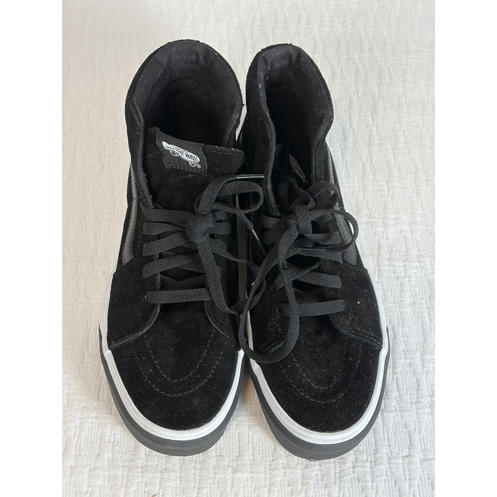 Vans  UnisexAdult SK8Hi Shoes | Black/Black/White | Size: M8 W9.5